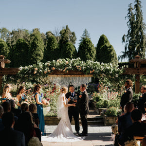 Peach Rose Garden Summer Wedding