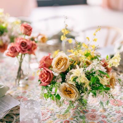 Springtime Honey and Rosey Rooftop Wedding