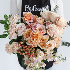 Perfectly Peach Rustic Flower Bouquet