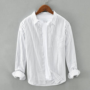 Men Regular Fit Striped Casual Shirts (Combo of 3 - Black, Blue & White)