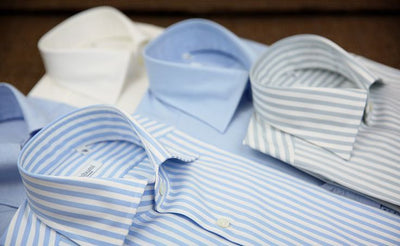 Men Regular Fit Striped Casual Shirts (Combo of 3 - Black, Blue & White)
