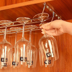 Hanging Stainless Steel Glass Rack (Pack Of 2)