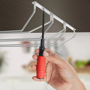 Hanging Stainless Steel Glass Rack (Pack Of 2)