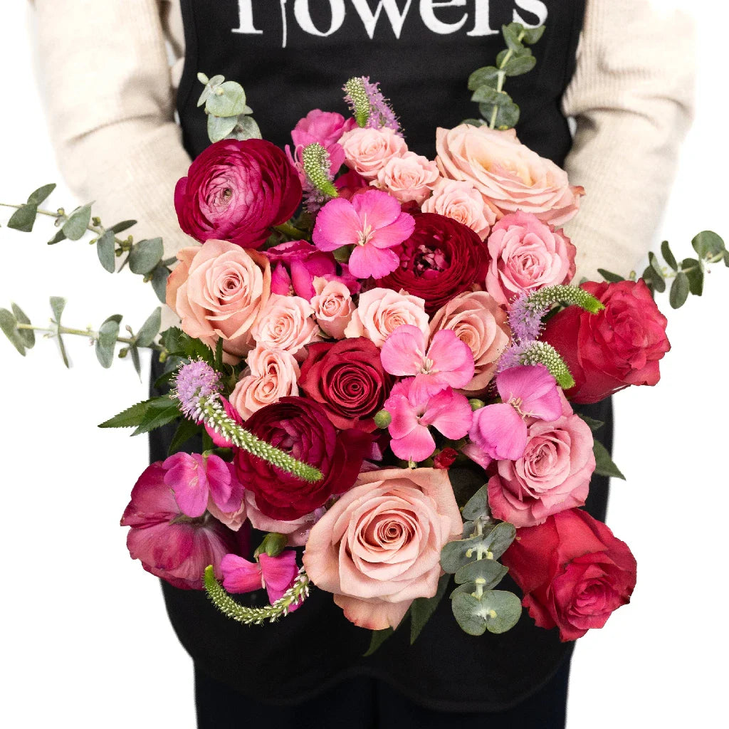 Pink Lovebirds Flower Bouquet