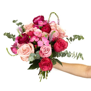 Pink Lovebirds Flower Bouquet
