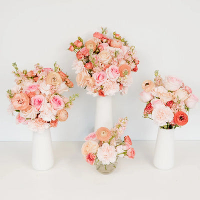 Pink Paradise Flower Centerpieces