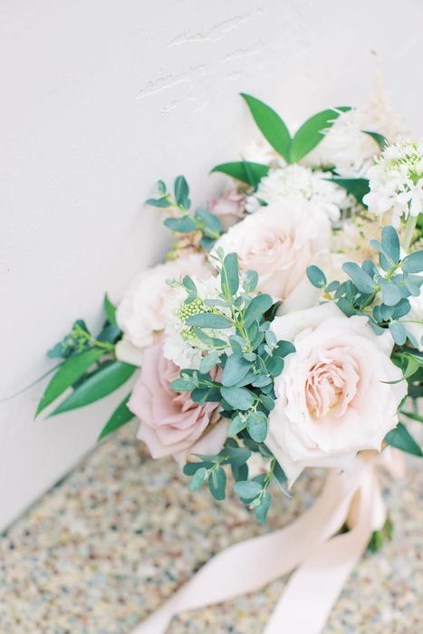 Organic Ivory and Mauve California Wedding