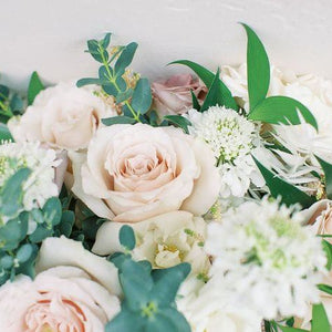 Organic Ivory and Mauve California Wedding