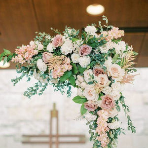 Organic Ivory and Mauve California Wedding