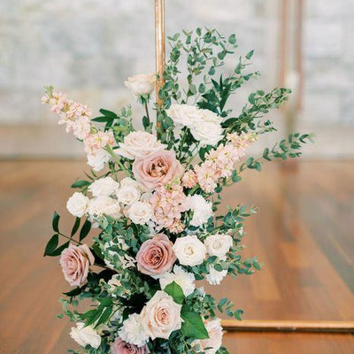 Organic Ivory and Mauve California Wedding