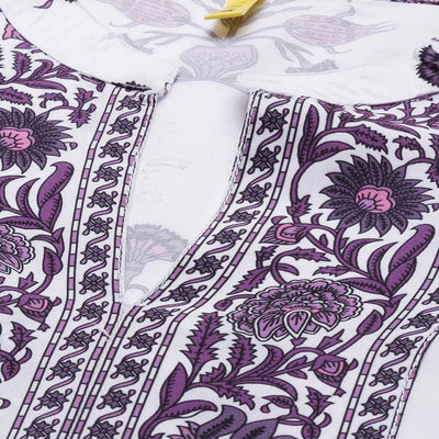 White Polyester Ethnic Motifs Straight Suit Set PKSKD1033