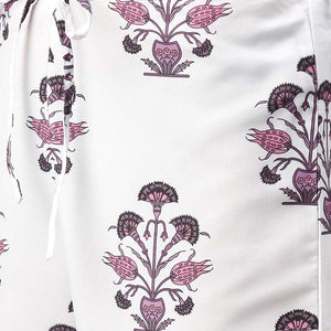 White Polyester Ethnic Motifs Straight Suit Set PKSKD1033