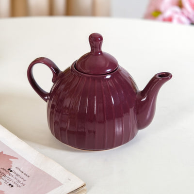 Ceramic Ambrosia One Cup Tea Set Plum