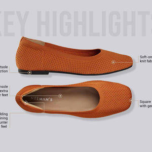 Plush Square Flats : Apricot