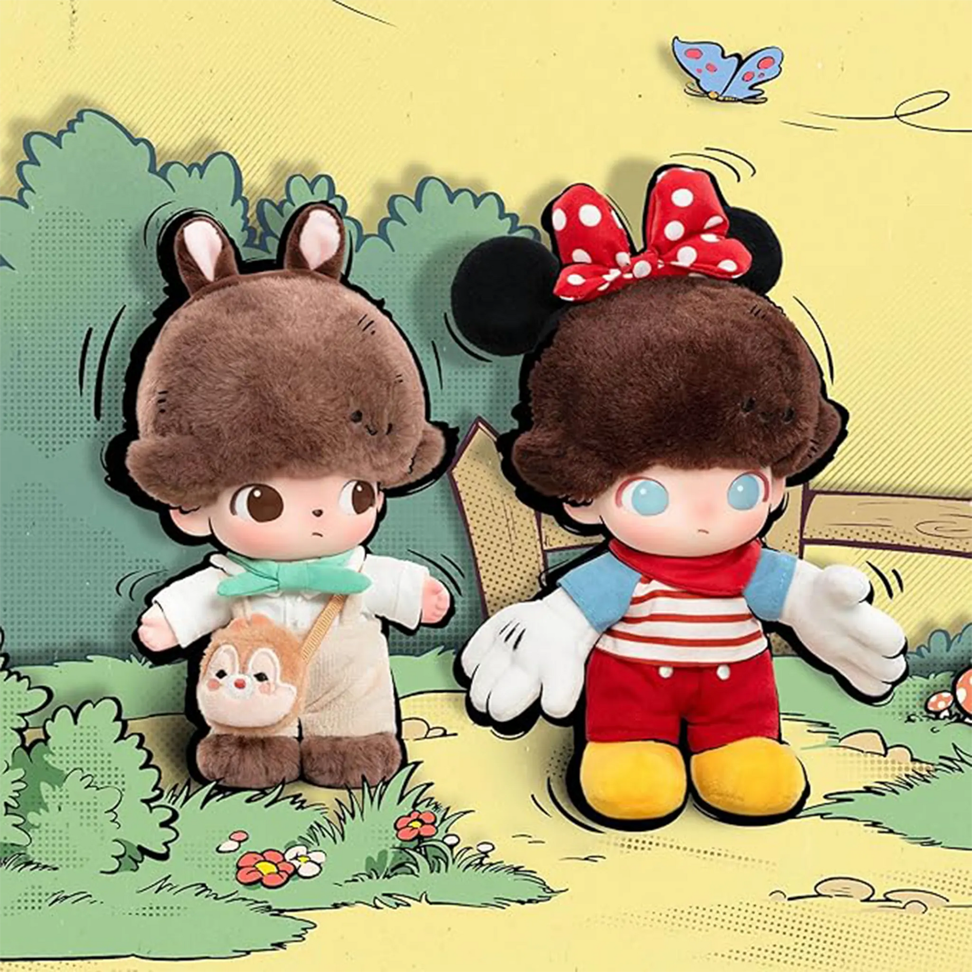 Pop Mart Labubu Dimoo World x Disney Series Vinyl Plush Keychain Sealed Case (Case of 6)