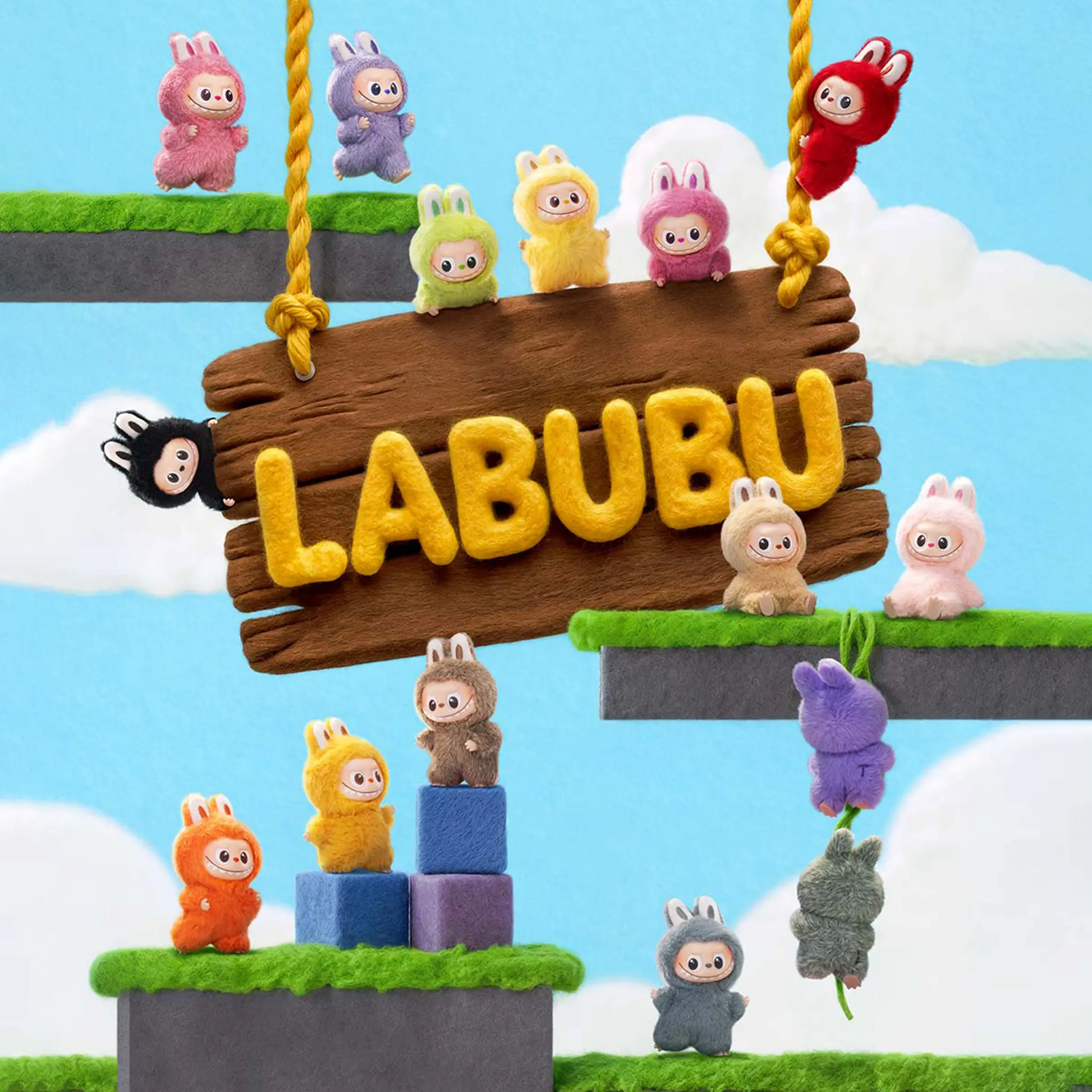 Pop Mart Labubu The Monsters Pin for Love Series Vinyl Plush Pendant Blind Box (N-Z) (Single)