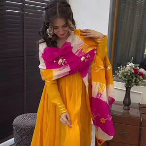 Radiance Yellow organza suit set