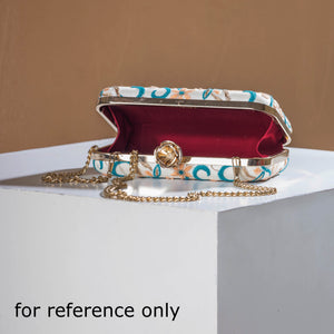 Beige - Chikankari Zari Hand Embroidered Tussar Silk Clutch/Sling Bag