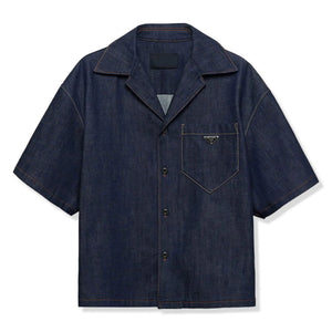 Prada Bowling Denim S/S Navy Shirt