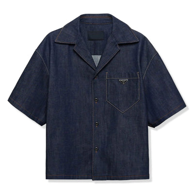 Prada Bowling Denim S/S Navy Shirt