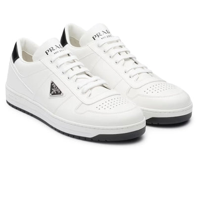 Prada Downtown Triangle Logo White Black Sneaker