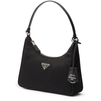 Prada Logo Re-Edition 2005 Mini Black Bag