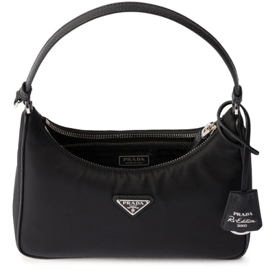 Prada Logo Re-Edition 2005 Mini Black Bag