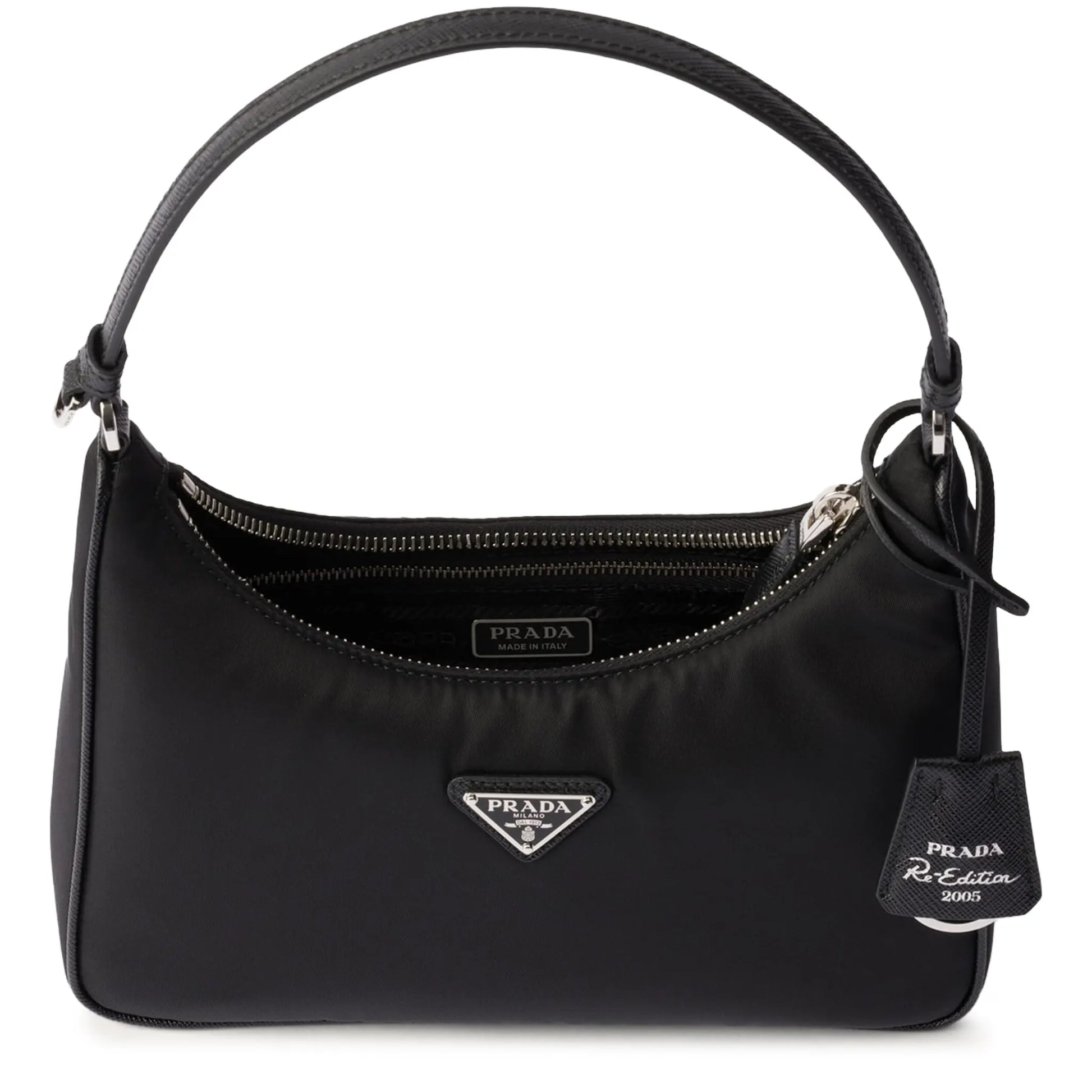 Prada Logo Re-Edition 2005 Mini Black Bag