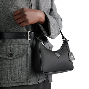 Prada Logo Re-Edition 2005 Mini Black Bag
