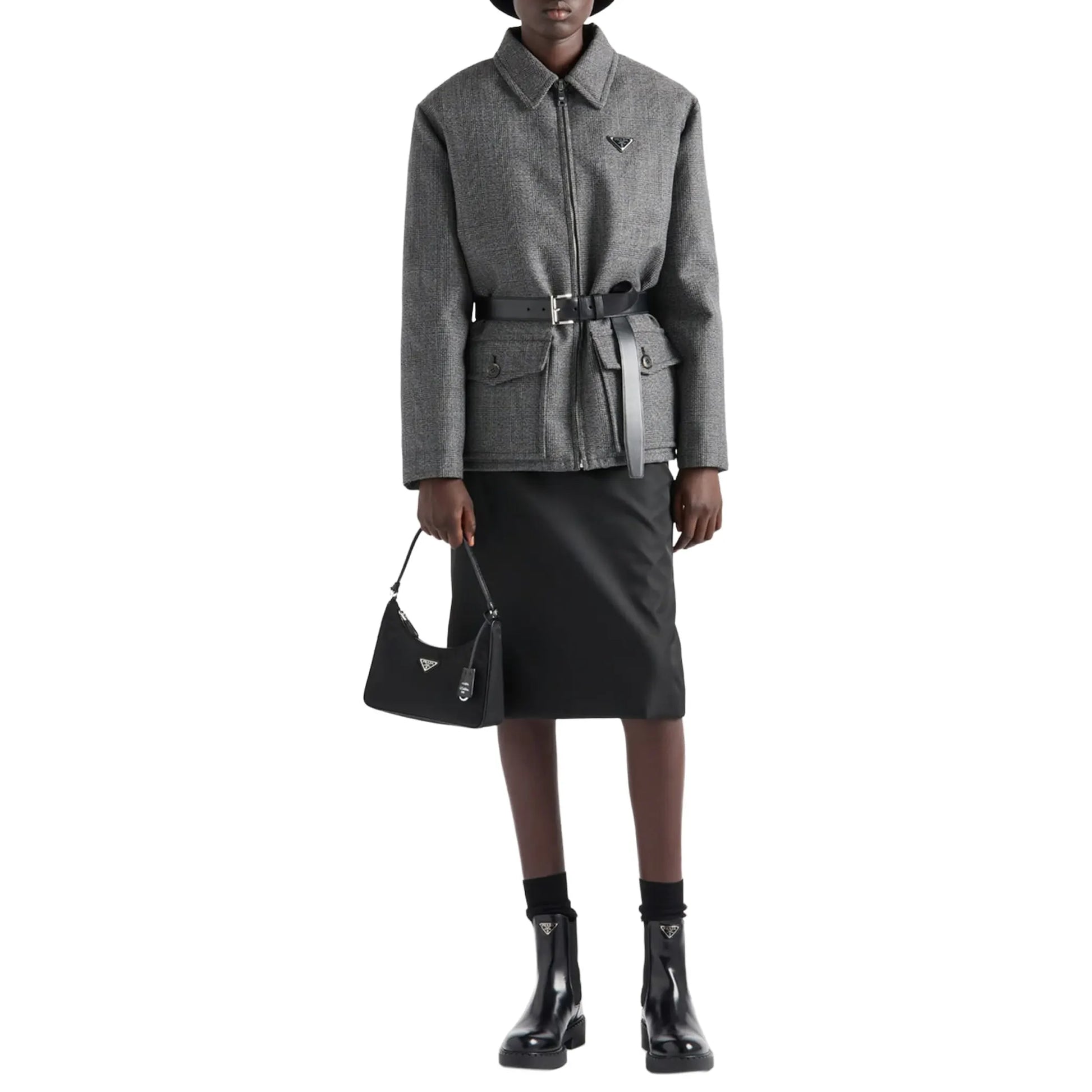 Prada Logo Re-Edition 2005 Mini Black Bag