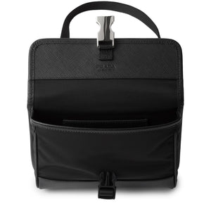 Prada Re-Nylon Saffiano Leather Black Smartphone Case