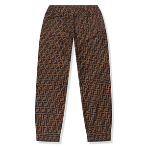 Preloved - Fendi FF Logo Brown Nylon Track Pants