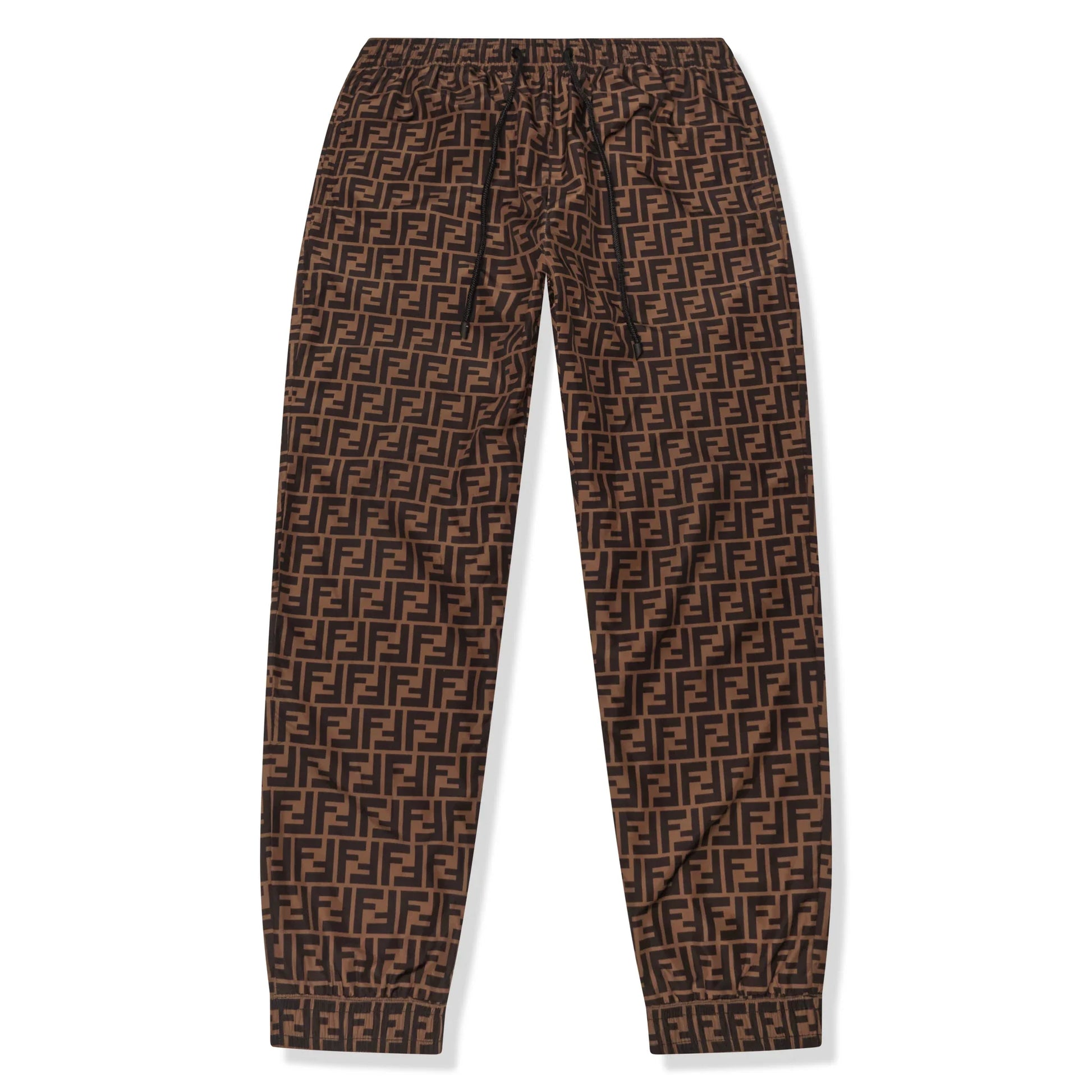Preloved - Fendi FF Logo Brown Nylon Track Pants