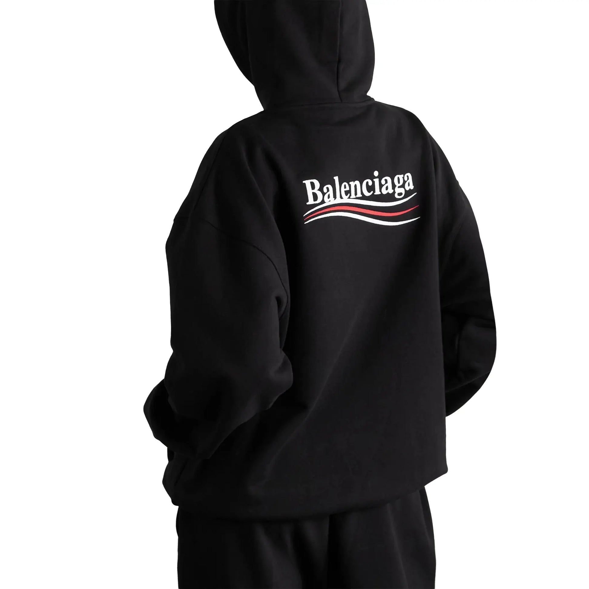 Preloved - Balenciaga Political Logo Black Hoodie
