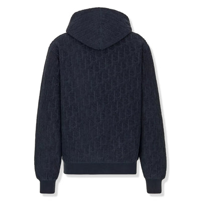 Preloved - Dior Oblique Towelling Terry Navy Hoodie