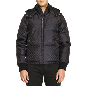 Preloved - Gucci GG Jacquard Removable Sleeves Down Jacket