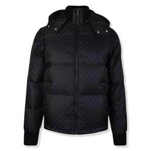 Preloved - Gucci GG Jacquard Removable Sleeves Down Jacket