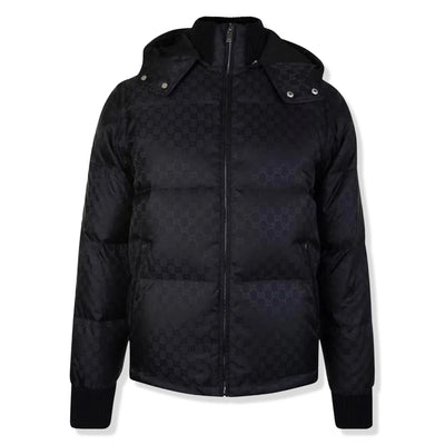 Preloved - Gucci GG Jacquard Removable Sleeves Down Jacket