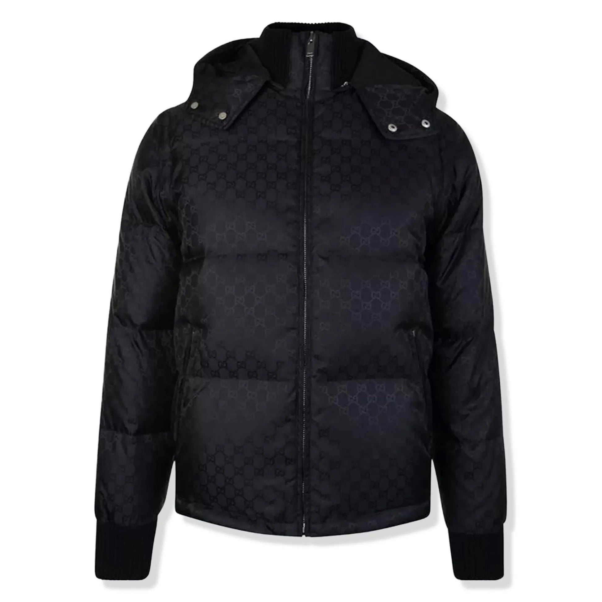 Preloved - Gucci GG Jacquard Removable Sleeves Down Jacket