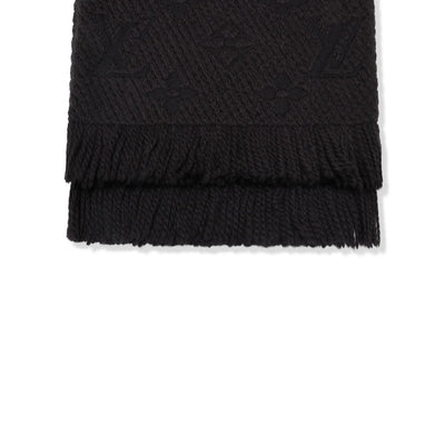 Preloved - Louis Vuitton Logomania Wool Black Scarf