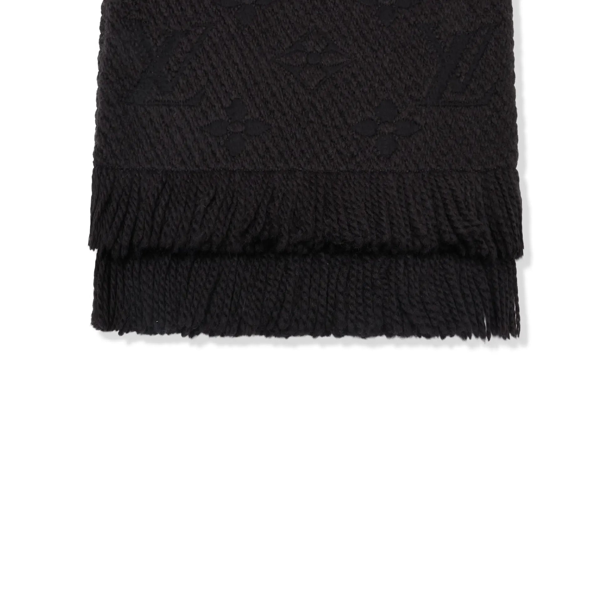 Preloved - Louis Vuitton Logomania Wool Black Scarf