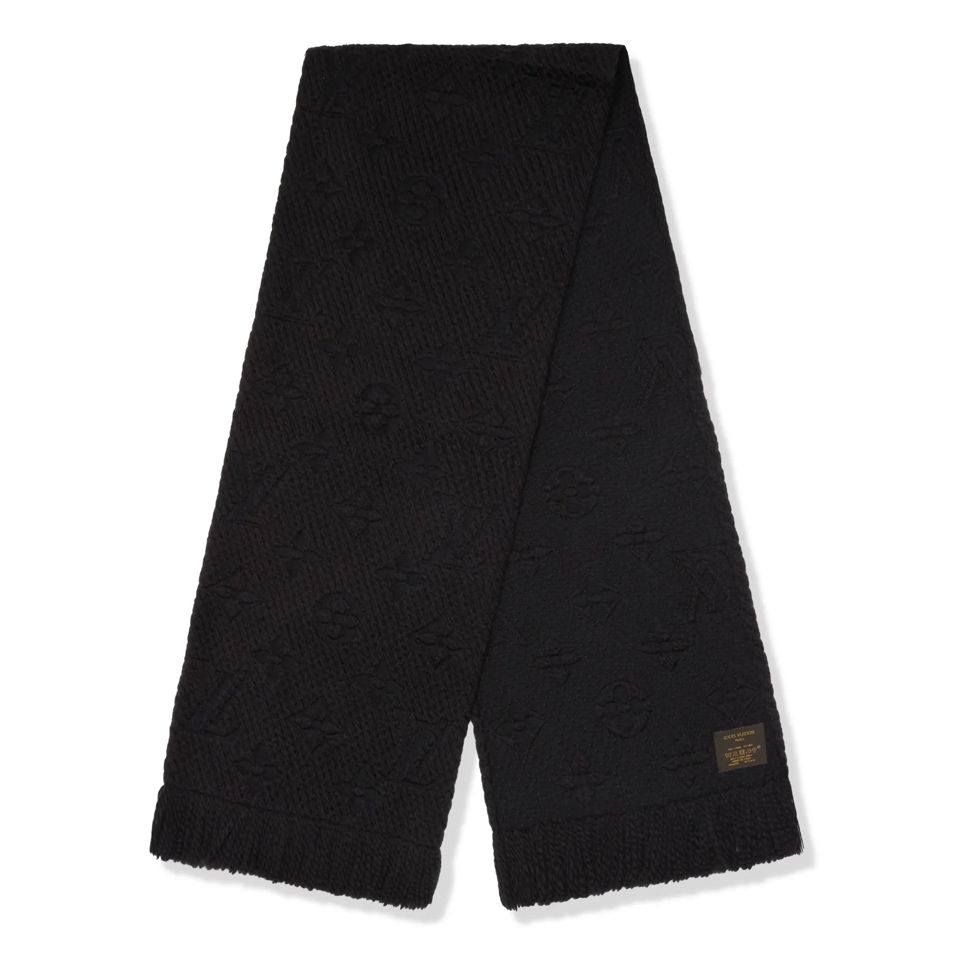 Preloved - Louis Vuitton Logomania Wool Black Scarf