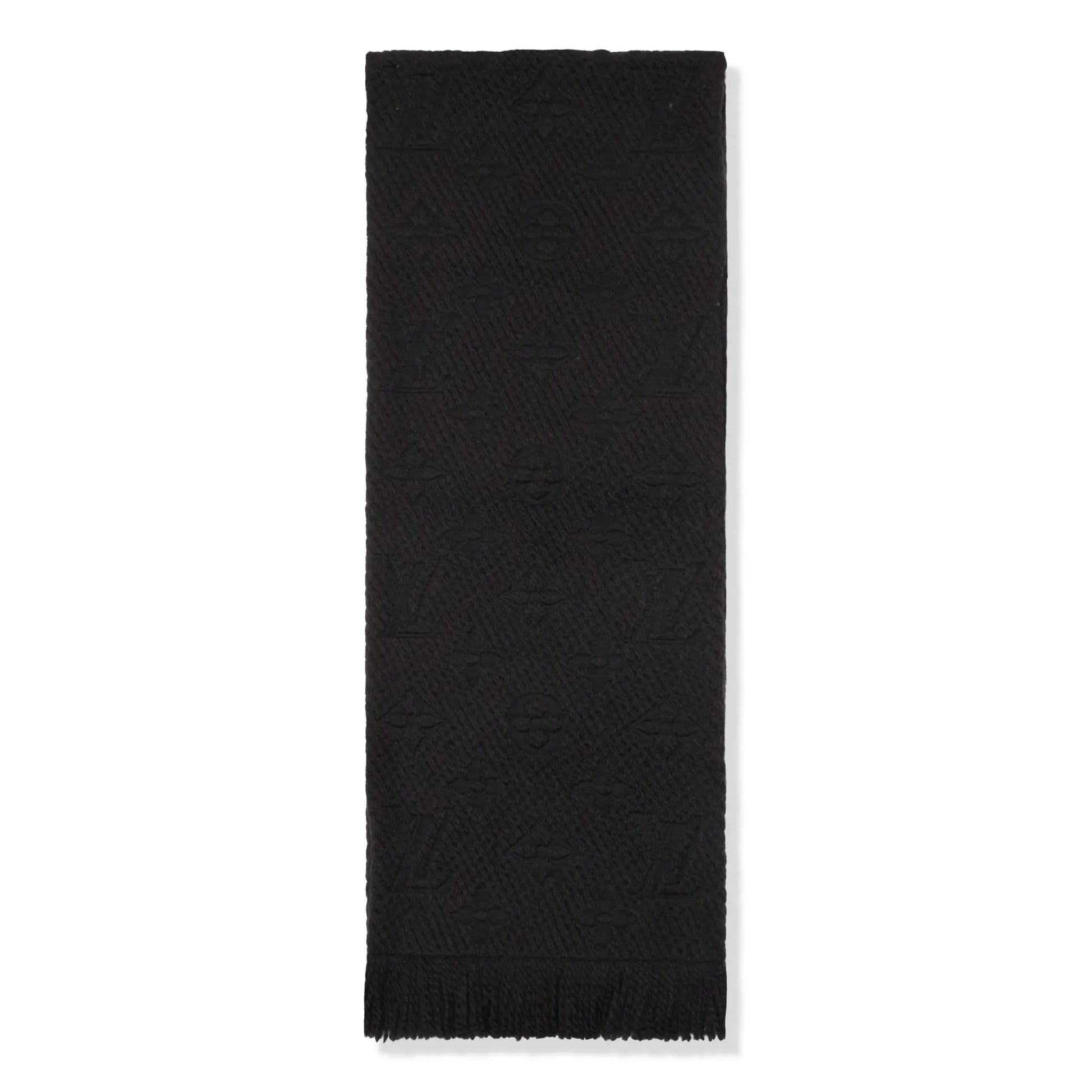 Preloved - Louis Vuitton Logomania Wool Black Scarf