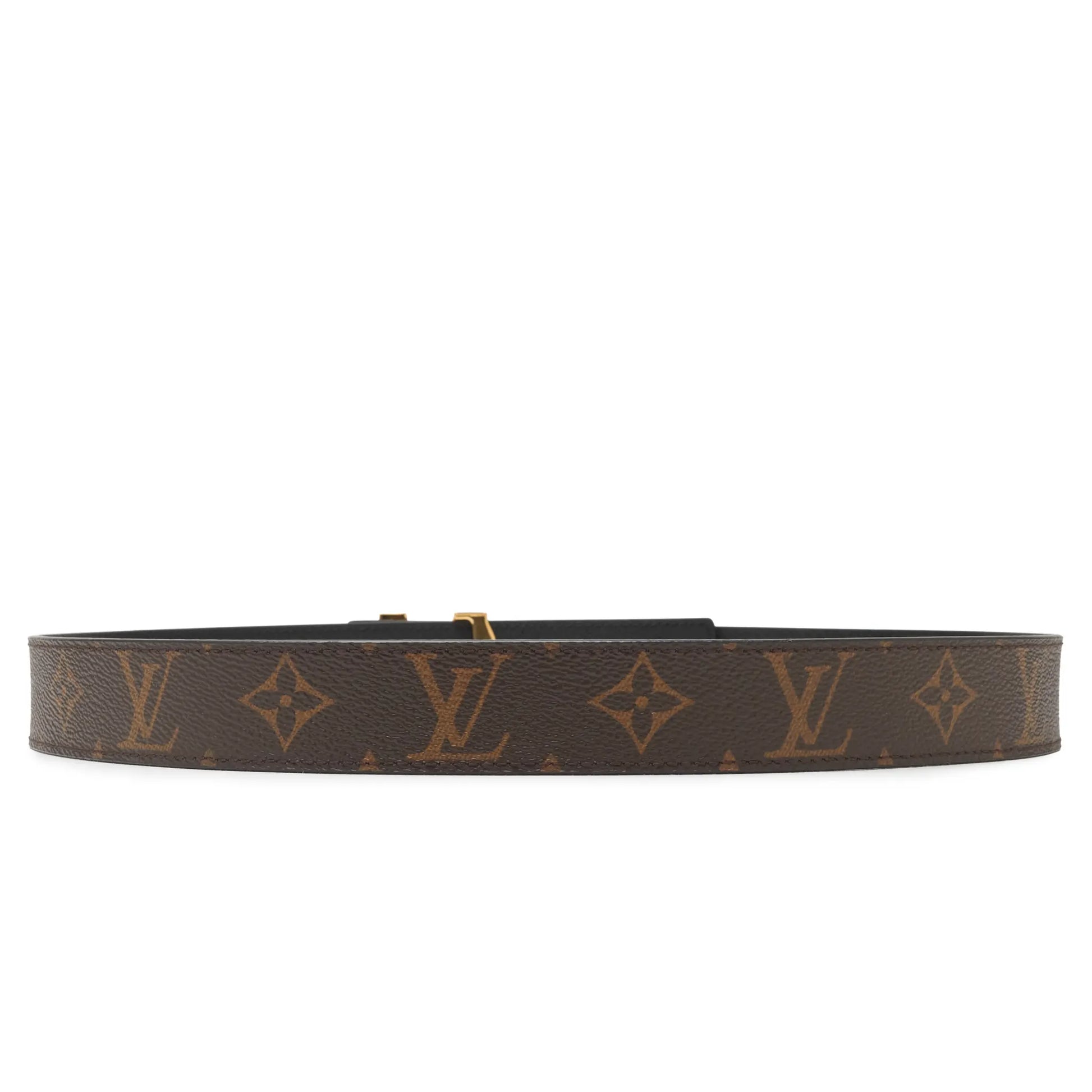 Preloved - Louis Vuitton LV Initiales Monogram 32mm Brown Belt (W)