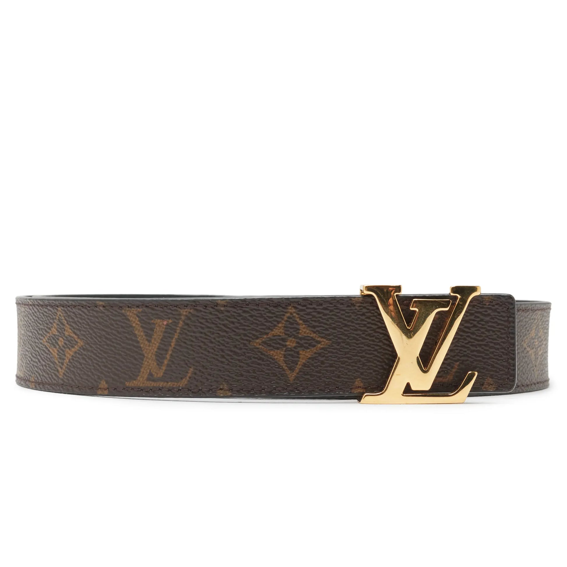 Preloved - Louis Vuitton LV Initiales Monogram 32mm Brown Belt (W)