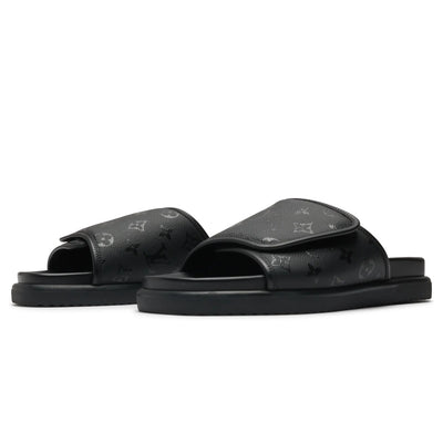 Preloved - Louis Vuitton Miami Mules Black Slides