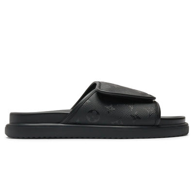 Preloved - Louis Vuitton Miami Mules Black Slides