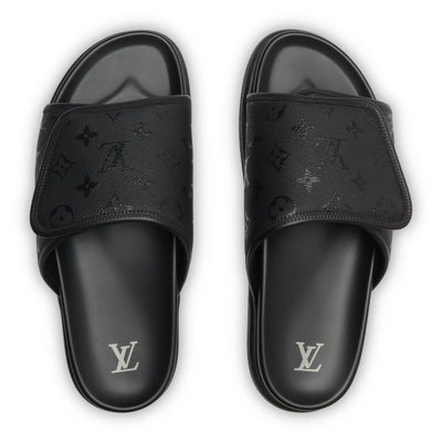 Preloved - Louis Vuitton Miami Mules Black Slides