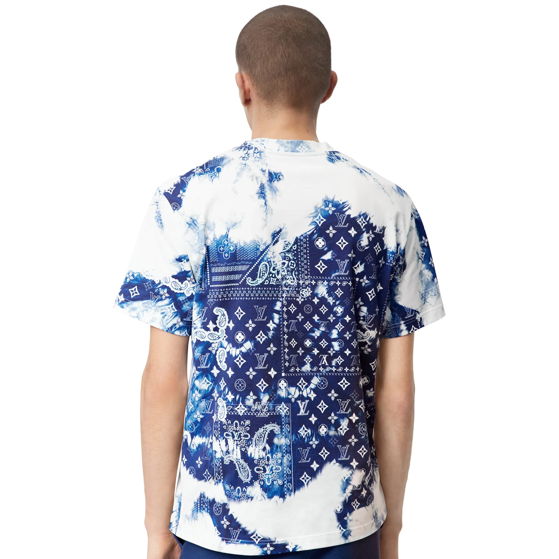 Preloved - Louis Vuitton Monogram Bandana Blue T Shirt