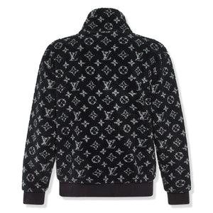 Preloved - Louis Vuitton Monogram Fleece Black Grey Zip-Up Jacket